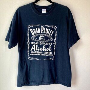Brad Paisley Alcohol American Saturday Night Tour 2009 Band Tee L